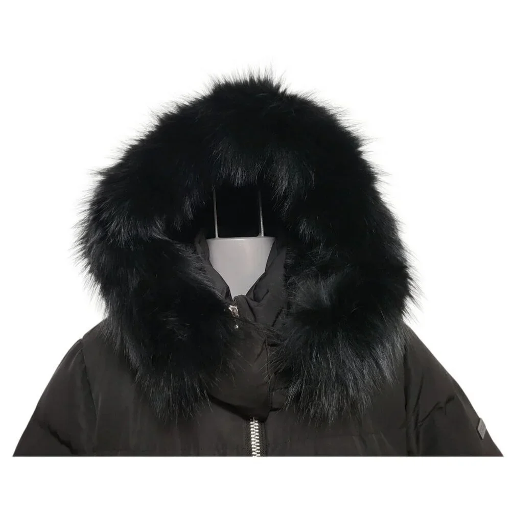 Derek Lam 10 Crosby Down Parka Quilted Puffer Fox Fur Hood Coat